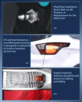 Nilight Taillight Assembly Compatible with 2017 2018 2019 Ford Escape Kuga Outer Rear Lamp Replacement OE Style LED and halogen bulbs Passenger Side