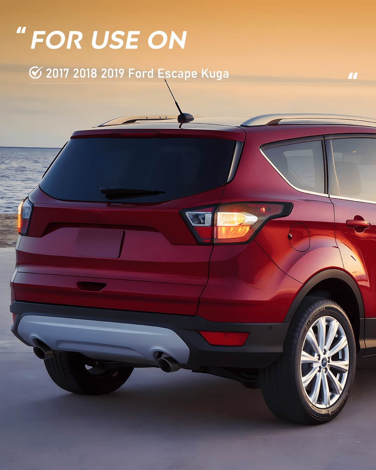 Nilight Taillight Assembly Compatible with 2017 2018 2019 Ford Escape Kuga Outer Rear Lamp Replacement OE Style LED and halogen bulbs Passenger Side