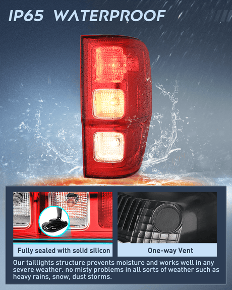 Taillight Assembly Compatible with 2019-2023 Ford Ranger XL Rear Lamp Replacement OE Style with LED and halogen bulbs Passenger Side Nilight
