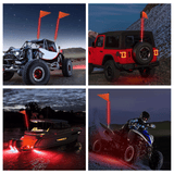 LED Whip Light 3FT LED Whip Light with Aluminum Base Red Color