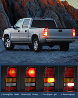 Nilight Taillight Assembly Compatible with 1999-2002 Chevy Silverado 1500 2500 3500 1999-2006 GMC Sierra 1500 2500 3500 Rear Lamp Replacement OE Style Driver Side and Passenger side Black Border
