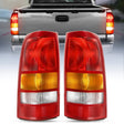 Nilight Taillight Assembly Compatible with 1999 2000 2001 2002 Chevy Silverado 2003 2004 2005 2006 GMC Sierra 1500 2500 3500 Rear Lamp Replacement OE Style Driver and Passenger Side Red Border