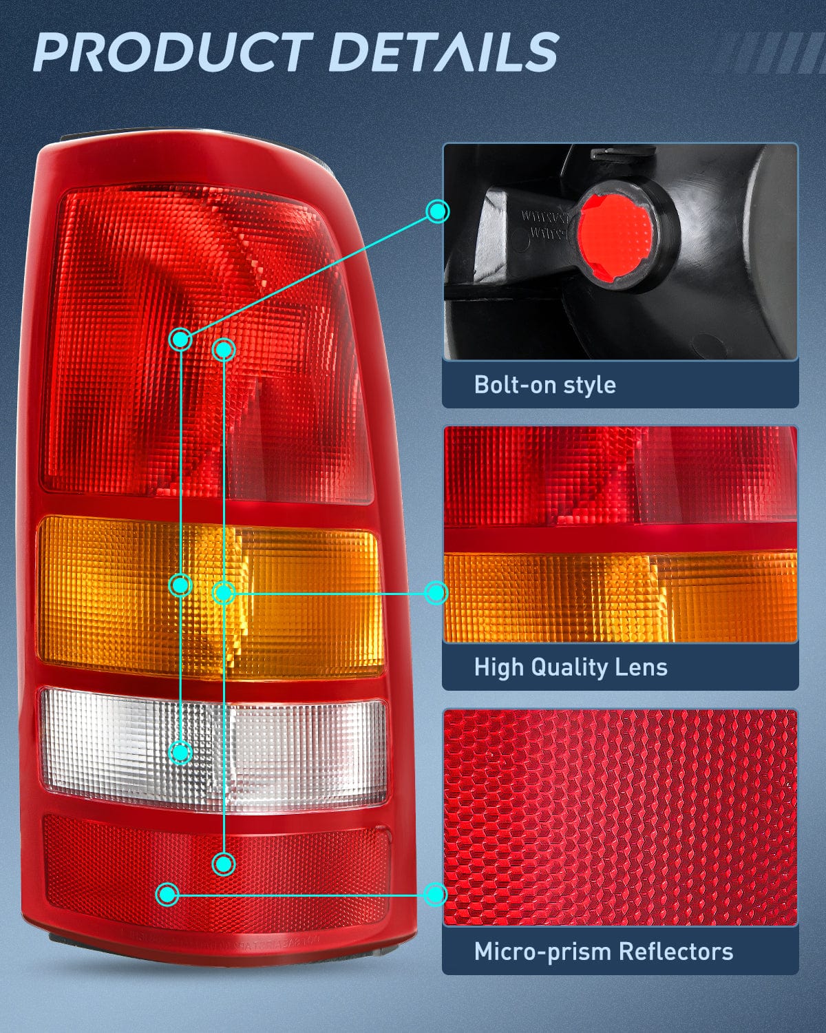 Nilight Taillight Assembly Compatible with 1999 2000 2001 2002 Chevy Silverado 2003 2004 2005 2006 GMC Sierra 1500 2500 3500 Rear Lamp Replacement OE Style Driver and Passenger Side Red Border