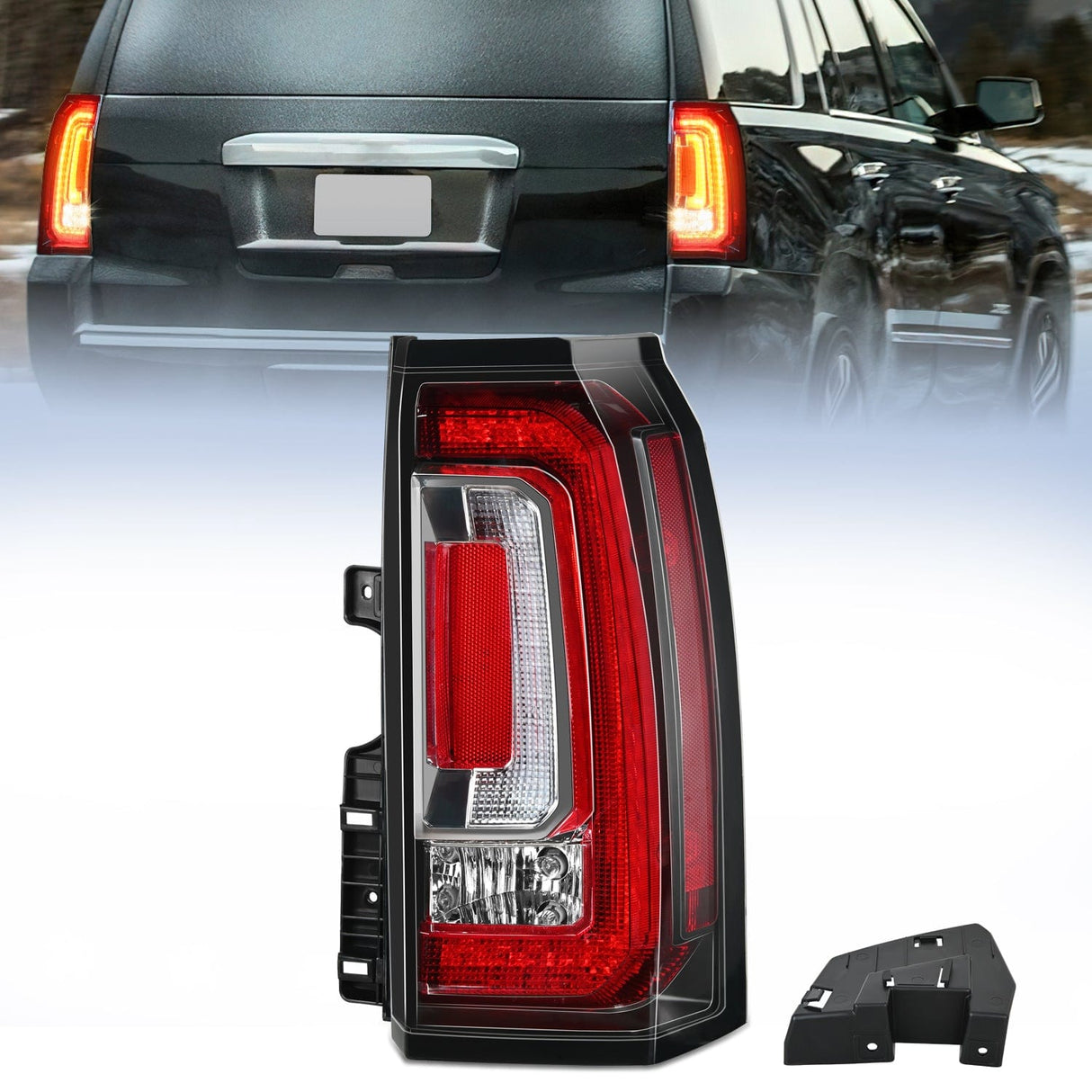 Nilight Taillight Assembly Compatible with 2015 2016 2017 2018 2019 2020 GMC Yukon and Yukon XL 2015-2018 submodel Denali SLE SLT LED Type Tail Lights Rear Lamp Replacement Passenger Side