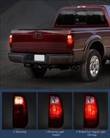 Nilight Taillight Assembly Compatible with 2008 2009 2010 2011 2012 2013 2014 2015 2016 Ford F250 F350 F450 Super Duty Rear Lamp Replacement OE Style Driver Side Dark Red