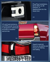 Nilight Taillight Assembly Compatible with Toyota Tacoma 2005 2006 2007 2008 2009 2010 2011 2012 2013 2014 2015 Rear Lamp Replacement Black Housing LED Lens Passenger Side