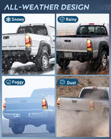 Nilight Taillight Assembly Compatible with Toyota Tacoma 2005 2006 2007 2008 2009 2010 2011 2012 2013 2014 2015 Rear Lamp Replacement Black Housing LED Lens Passenger Side