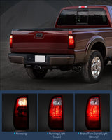 Nilight Taillight Assembly Compatible with 2008 2009 2010 2011 2012 2013 2014 2015 2016 Ford F250 F350 F450 Super Duty Rear Lamp Replacement OE Style Driver Side Dark Red