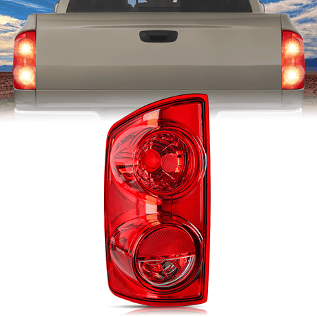 Nilight Taillight Assembly Compatible with 2007 2008 Dodge Ram 1500 2007 2008 2009 Dodge Ram 2500 3500 Rear Lamp Replacement OE Style Driver Side Red Lens