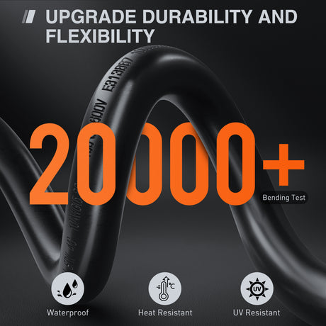 Nilight 50FT 50 Amp RV Extension Cord with Adapter 30Amp to 50Amp 250V Heavy Duty 6/3+8/1 Gauge Pure Copper STW Wire UL ETL Listed 4 Prong 14-50P 14-50R Weatherproof Suit for Generators Camper