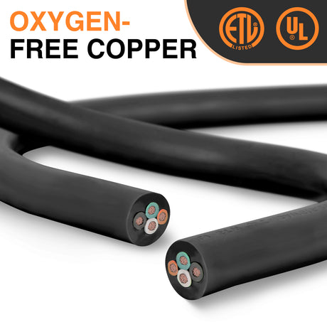 Nilight 50FT 50 Amp RV Extension Cord with Adapter 30Amp to 50Amp 250V Heavy Duty 6/3+8/1 Gauge Pure Copper STW Wire UL ETL Listed 4 Prong 14-50P 14-50R Weatherproof Suit for Generators Camper