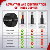 Nilight 100FT 16AWG 3 Conductor Electrical Wire Tinned Oxygen Free Copper Red Black Yellow 3 Wires Parallel 600V DC Flexible PVC Case Extension Cords for LED Strips Lamps Lighting