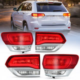 Nilight Taillight Assembly Compatible with 2014 2015 2016 2017 2018 2019 2020 Jeep Grand Cherokee Laredo/Limited/Overland/Summit Tail Lights Driver and Passenger Side w/Bulbs 4 PCS