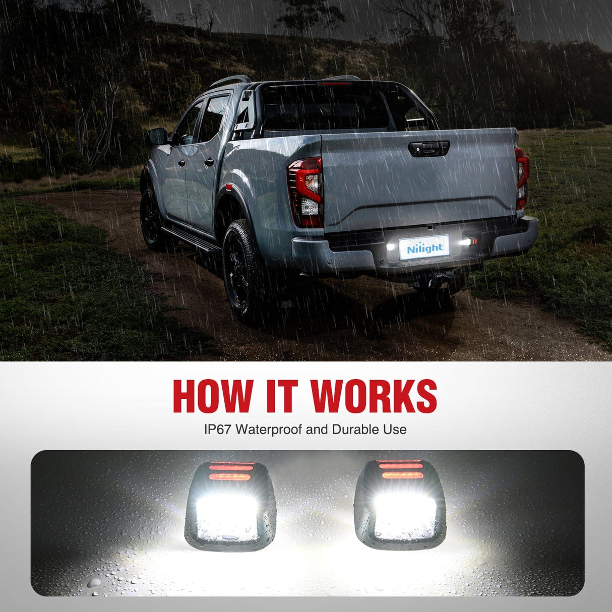 License Plate Lights Compatible with 2007 2008 2009 2010 2011 2012 2013 2014 2015 2016 2017 2018 2019 2020 2021 Nissan Frontier Navara D40 2007-2015 Titan Armada Xterra Red OLED Neon Tube works