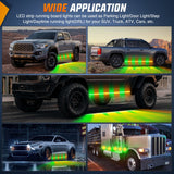 Nilight 2PCS 70 Inch Emergency Strobe Light Strip 1125 LED Running Board Lights Amber Green Flexible Side Flashing Warning Caution Safety Waterproof for Truck Construction Vehicles Pickup