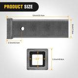 Nilight Hitch Adapter 2.5" x 10" Combo Bar Trailer Receiver Tube Weld-on Raw Steel Hitch Bar