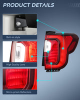 Nilight Taillight Assembly Compatible with 2020 2021 2022 2023 GMC Acadia Tail Light Replacement OE Style Passenger Side with Bulbs