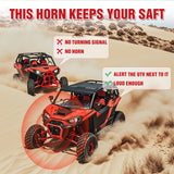 12V UTV Horn Wiring Harness Kit with Blue LED Momentary Rocker Switch 60DB Horn Compatible with Polaris RZR Ranger Can Am Kawasaki Teryx Arctic Cat Yamaha Rhino Golf Cart Tractors