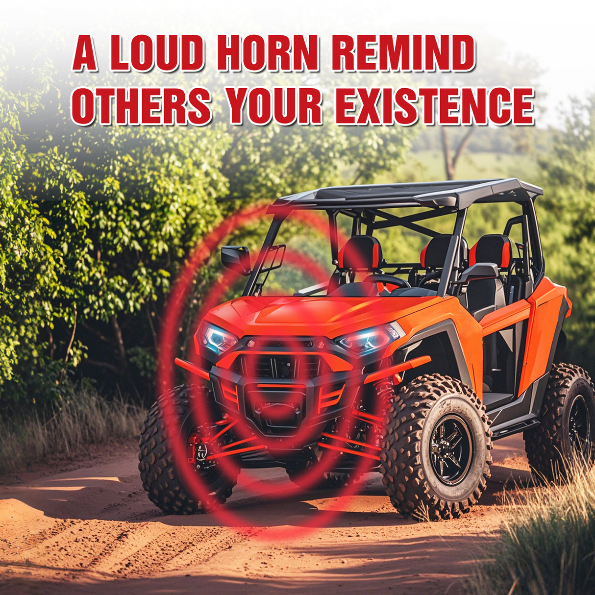 12V UTV Horn Wiring Harness Kit with Blue LED Momentary Rocker Switch 60DB Horn Compatible with Polaris RZR Ranger Can Am Kawasaki Teryx Arctic Cat Yamaha Rhino Golf Cart Tractors