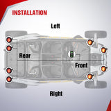 Nilight UTV ATV Turn Signal Wiring Harness Kit Street Legal Flasher Relay Kits with Vertical Rocker Switch Red &Yellow Lights for Polaris Kawasaki Teryx Can Am Commander Cat Wild Green Backlight