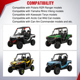 UTV ATV Turn Signal Wiring Harness Kit Street Legal Flasher Relay Kits with Horizontal Rocker Switch Red &Yellow Lights for Polaris Kawasaki Teryx Can Am Commander Cat Wild Green Backlight