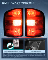 Taillight Assembly Compatible with 2007 2008 2009 2010 2011 2012 2013 2013 2014 Chevy Silverado 1500 2500HD 3500HD 2007-2013 GMC Sierra 3500HD Rear Lamp Replacement with Dark Red Lens Pair