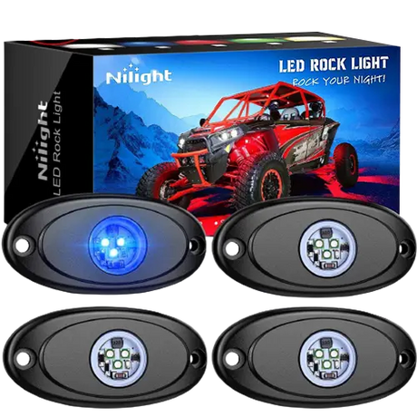 RGB Rock Lights Blue LED Rock Lights (4 Pcs)