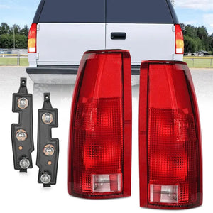 1998 1999 Chevy GMC C/K1500 2500 3500 1992 1993 1994 1995 1996 1997 1998 1999 Yukon Suburban Blazer 1995 1996 1997 1998 1999 2000 Tahoe 1999 2000 Cadillac Tail light Assembly Rear Lamp Replacement w/Bulbs and Harness