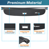 Nilight Trunk Cargo Cover for Audi Q5 2018 2019 2020 2021 2022 2023 2024, Retractable Security Shade Rear Cargo Cover, with Trunk Storage Net
