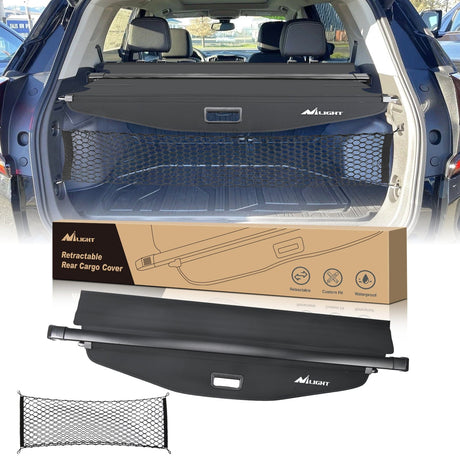 Nilight Cargo Cover Fit for Chevy Equinox GMC Terrain 2018 2019 2020 2021 2022 2023 2024 2025, Retractable Privacy Security Shield Shade Rear Trunk Cover, with Trunk Storage Net
