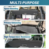 Nilight Trunk Cargo Cover for for Ford Escape 2013 2014 2015 2016 2017 2018 2019, Retractable Privacy Security Shield Shade Rear Trunk Cover, with Trunk Storage Net