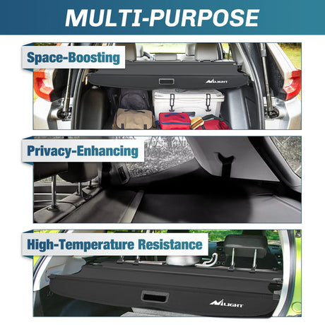 Nilight Trunk Cargo Cover Fit for Honda CRV 2023 2024 2025, Retractable Privacy Security Shield Shade Rear Trunk Cover, with Trunk Storage Net