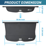 Nilight Trunk Cargo Cover for Honda Passport 2019 2020 2021 2022 2023 2024 2025, Retractable Security Shade Rear Cargo Cover, with Trunk Storage Net