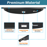 Nilight Trunk Cargo Cover for Hyundai Ioniq 5 2022 2023 2024 2025, Retractable Security Shade Rear Cargo Cover, with Trunk Storage Net