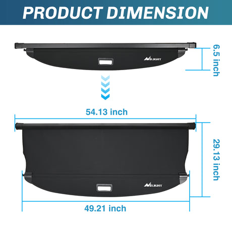 Nilight Trunk Cargo Cover for Hyundai Ioniq 5 2022 2023 2024 2025, Retractable Security Shade Rear Cargo Cover, with Trunk Storage Net
