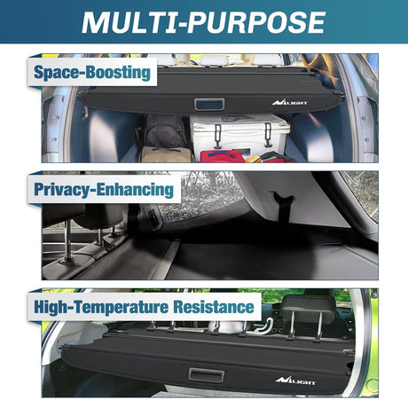 Nilight Trunk Cargo Cover for Hyundai Tucson 2021 2022 2023 2024 2025 Retractable Privacy Security Shield Shade Rear Trunk Cover, with Trunk Storage Net