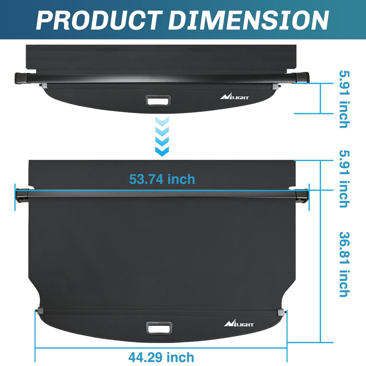 Nilight Trunk Cargo Cover for Hyundai Tucson 2021 2022 2023 2024 2025 Retractable Privacy Security Shield Shade Rear Trunk Cover, with Trunk Storage Net