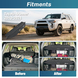 Trunk Cargo Cover Toyota 4runner 2010-2021 2022 2023 2024, Retractable Privacy Security Shield Shade Rear Trunk Cover, with Trunk Storage Net