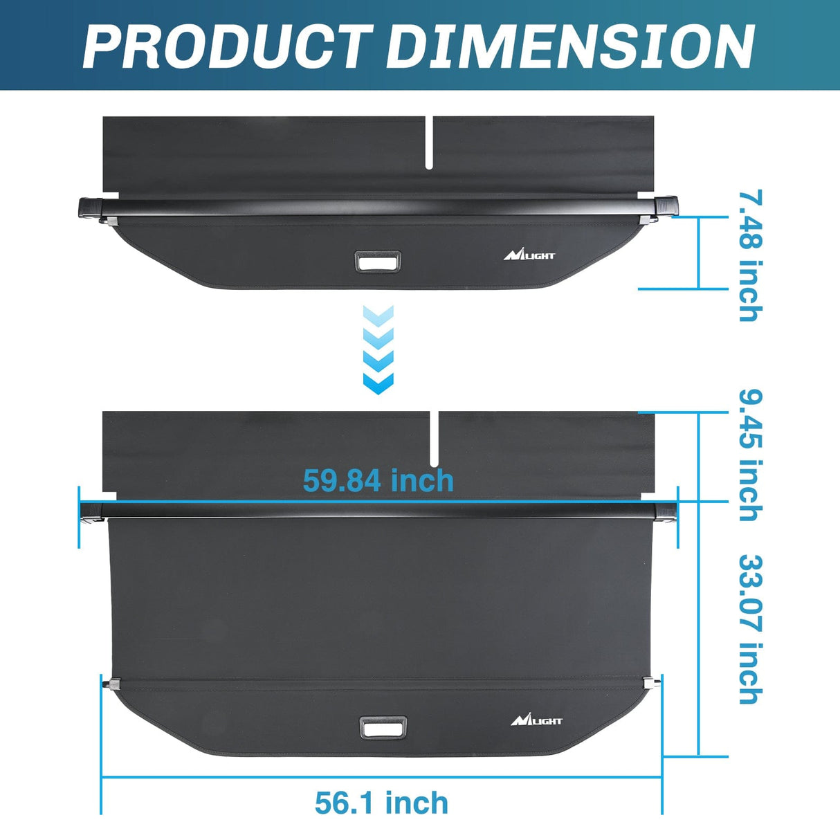 Trunk Cargo Cover Toyota 4runner 2010-2021 2022 2023 2024, Retractable Privacy Security Shield Shade Rear Trunk Cover, with Trunk Storage Net