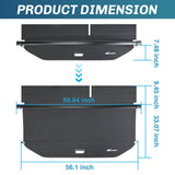 Trunk Cargo Cover Toyota 4runner 2010-2021 2022 2023 2024, Retractable Privacy Security Shield Shade Rear Trunk Cover, with Trunk Storage Net
