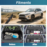 Nilight Trunk Cargo Cover for Toyota RAV4 2019 2020 2021 2022 2023 2024 2025 Retractable Privacy Security Shield Shade Rear Trunk Cover, with Trunk Storage Net