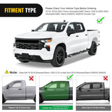 2019-2024 Chevy Silverado/GMC Sierra 1500 Double Cab 2020-2024 Silverado/GMC Sierra 2500HD 3500HD 6 Inch Stainless Steel Bolt-on Side Step Nerf Bars Running Boards