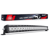 LED Light Bar 32 Inch 120W 12000LM Slim Anti-Glare DRL Spot Flood Curved Led Light Bar +7 Inch 90W 9850LM Round Spot Flood Built-in EMC DRL LED Work Lights (Pair) | 12AWG DT Wire