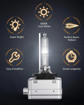 LED Headlight D1S 35W 6000K Diamond White HID Headlight Bulbs