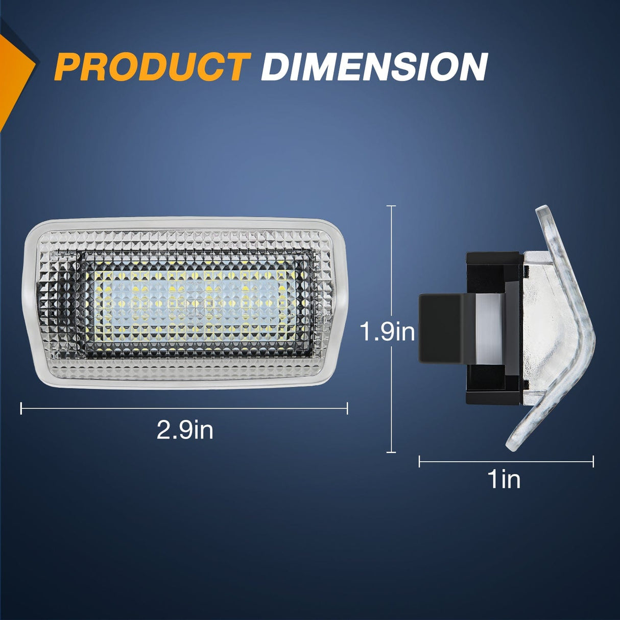 2PCS LED Interior Door Panel Light Courtesy Warning Lights White Beam Plug and Play for Toyota Avalon Sienna Venza Camry Prius 4Runner Lexus IS ES GS LS RX GX LX Subaru BRZ