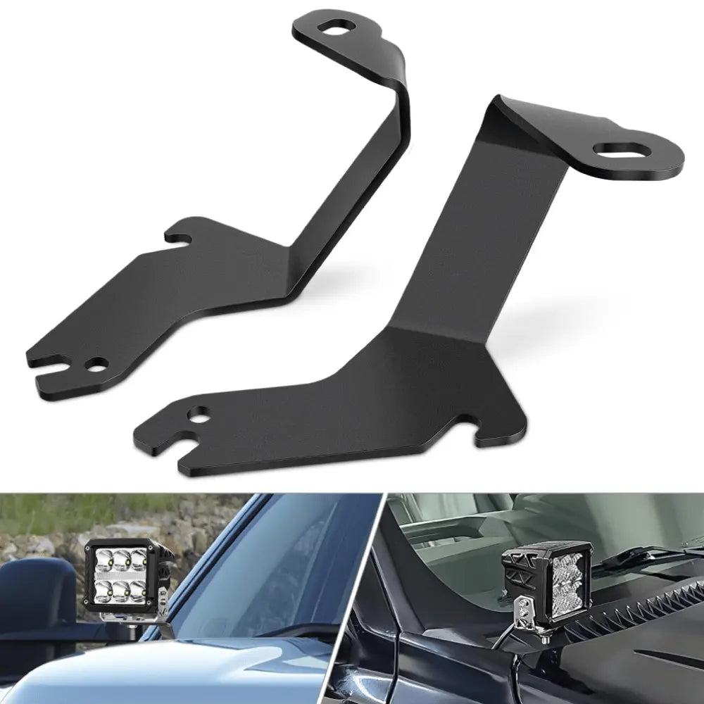 Ditch Light Hood Hinges Mounts For 1999-2006 Chevrolet Silverado Tahoe Suburban GMC Sierra Yukon Nilight