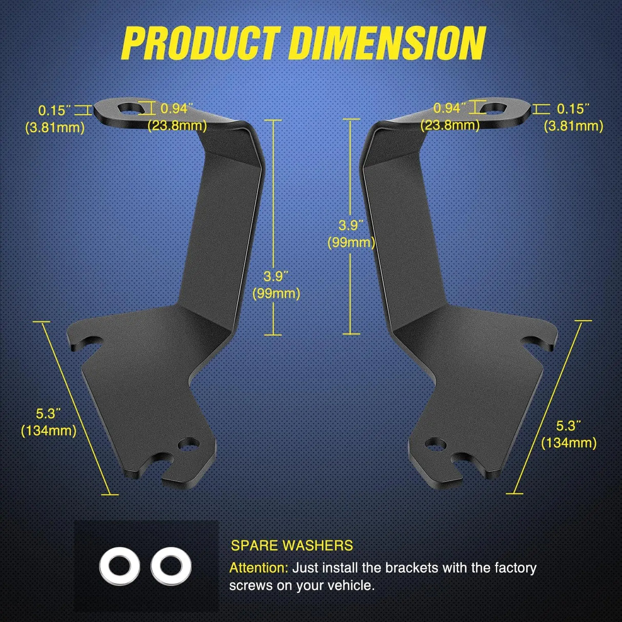 Ditch Light Hood Hinges Mounts For 1999-2006 Chevrolet Silverado Tahoe Suburban GMC Sierra Yukon Nilight