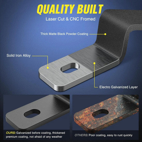Ditch Light Hood Hinges Mounts For 2015-2022 Chevy Colorado 2015-2021 GMC Canyon Nilight