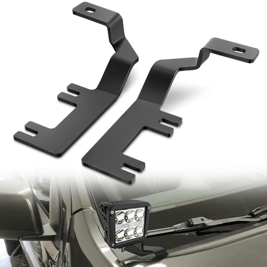 Mounting Accessory Ditch Light Brackets Hood Hinges Mount Bracket Kit for Auxiliary Offroad LED Pod Light Work Lights on 2015-2022 Chevy Colorado 2015-2021 GMC Canyon