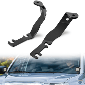Mounting Accessory Ditch Light Brackets Hood Hinges Mount Bracket Kit for Auxiliary Offroad LED Pod Light Work Lights on Toyota Tacoma 1995 1996 1997 1998 1999 2000 2001 2002 2003 2004